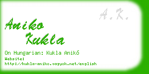 aniko kukla business card